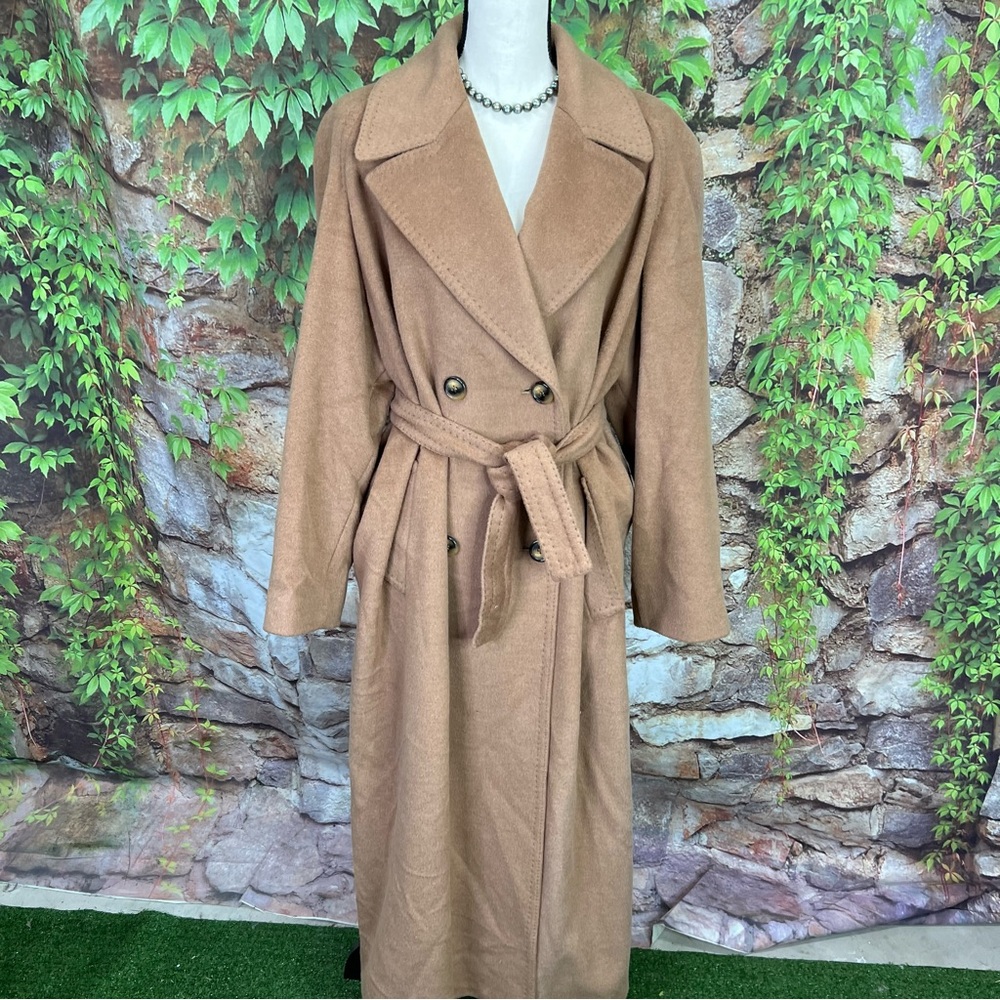 Cinzia Rocca Icons Tan Pea Coat